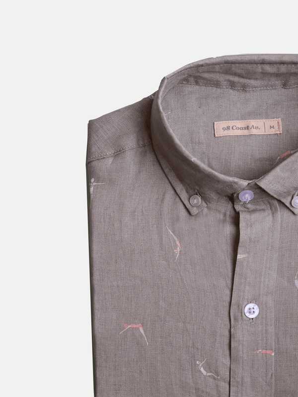 SWIMMERS BEIGE LINEN SHIRT