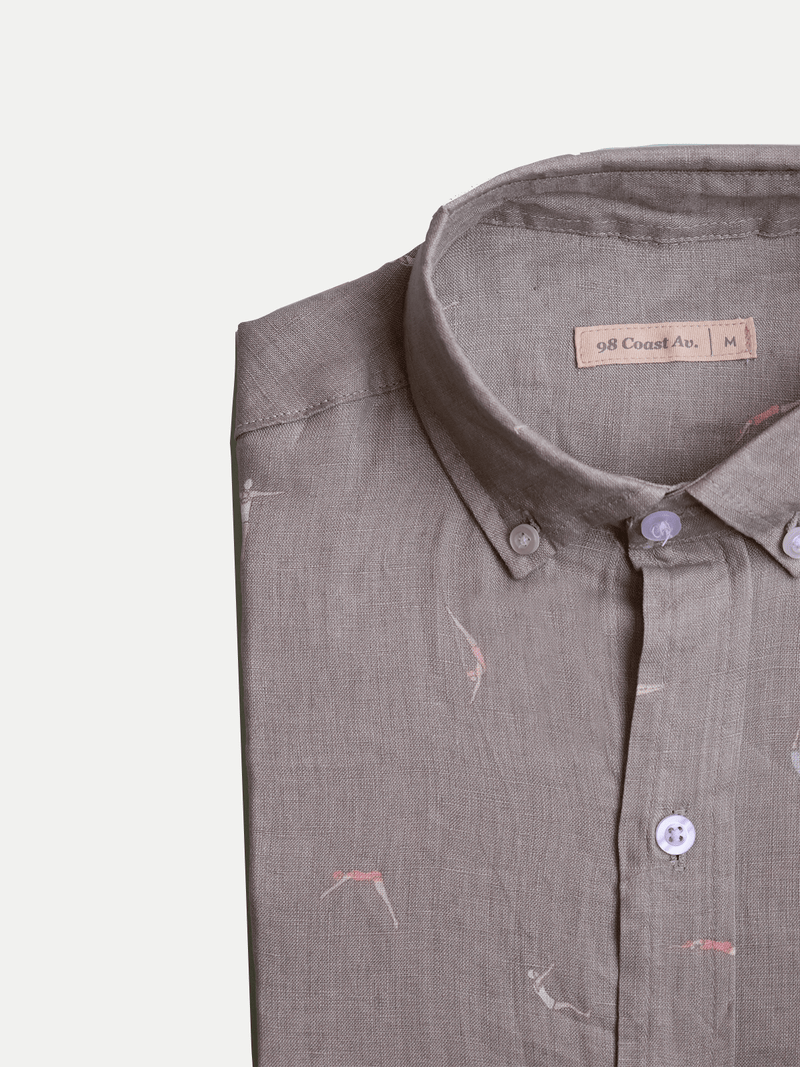 SWIMMERS BEIGE LINEN SHIRT
