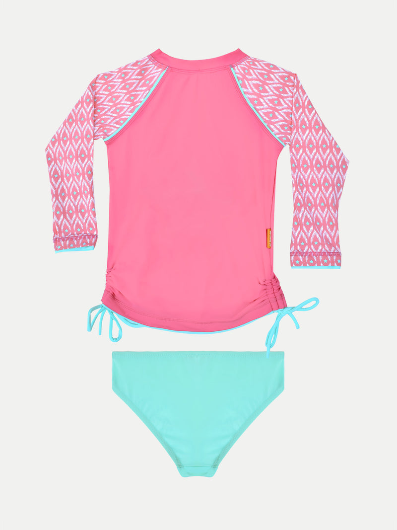PINK STAR RASH GUARD SET