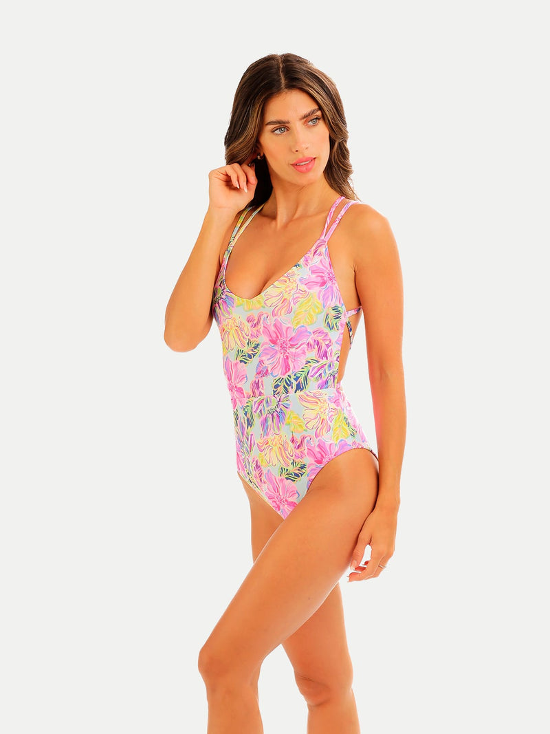 Retro Floral Women One Piece