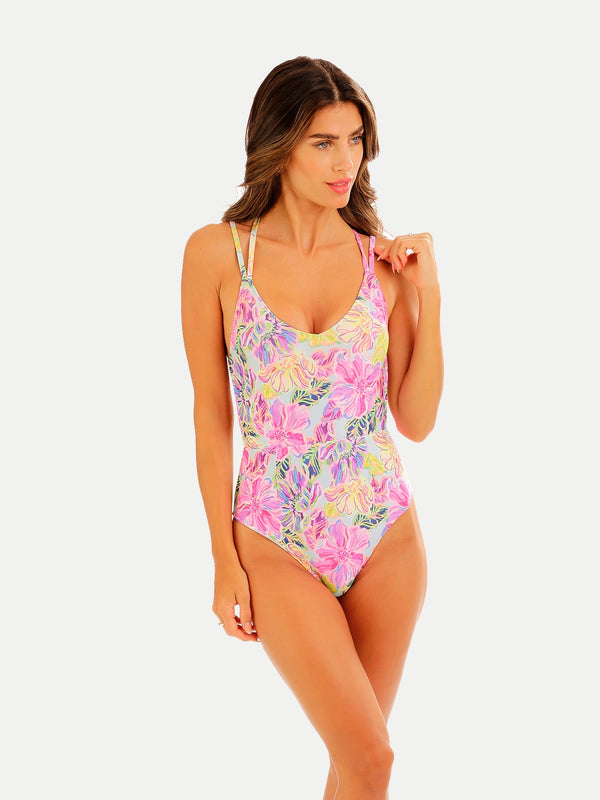 Retro Floral Women One Piece
