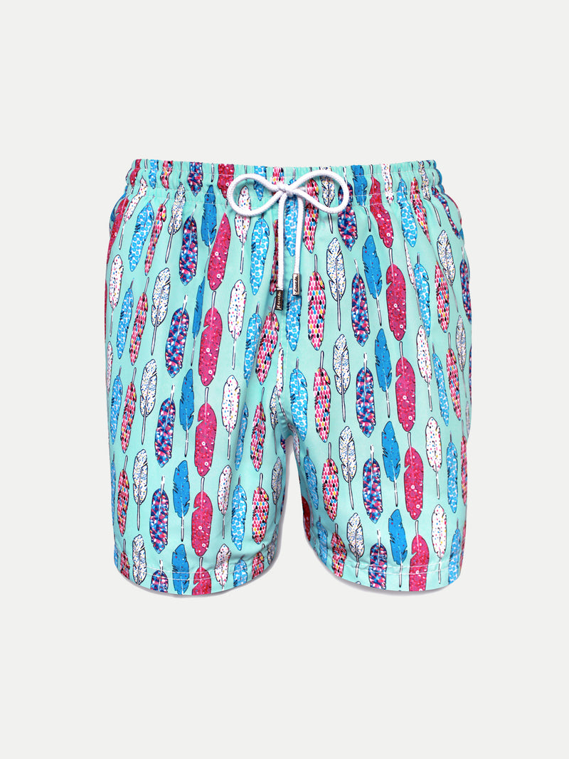 TRIBAL FEATHERS AQUA