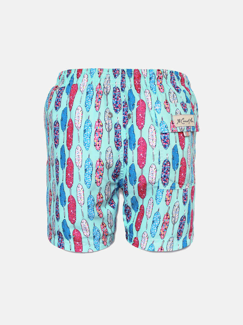 TRIBAL FEATHERS AQUA