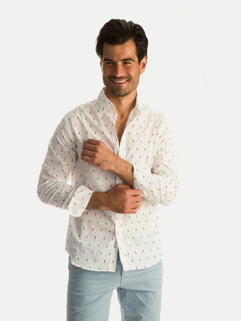 Cotton Shirts White Pineapple