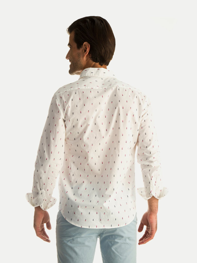 Cotton Shirts White Pineapple