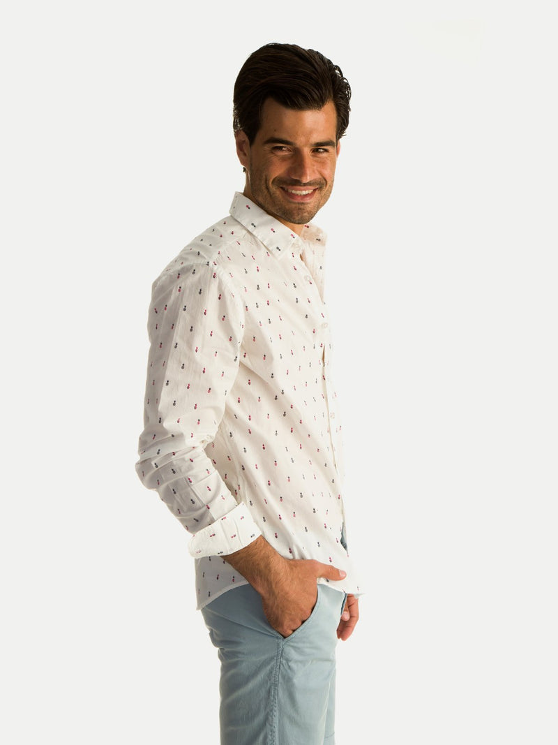 Cotton Shirts White Pineapple