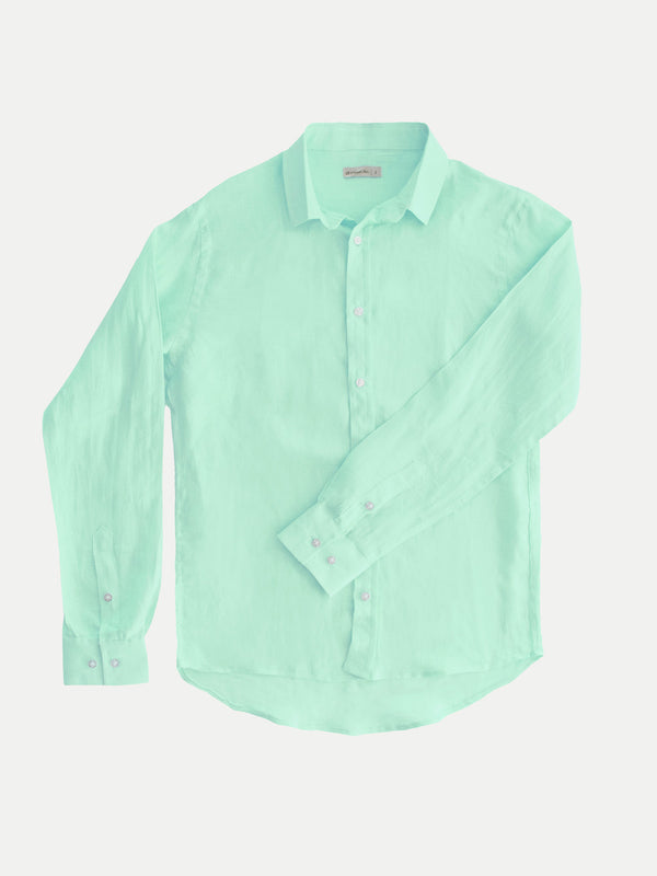 AQUA LINEN SHIRT