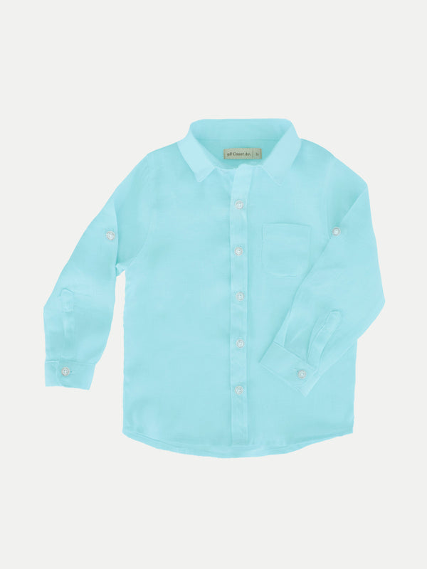 BABY BLUE BOY LINEN SHIRT