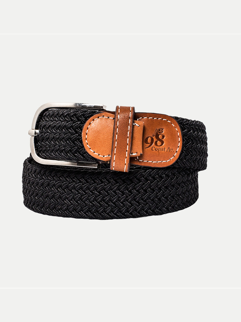 BLACK BRAIDED BELT
