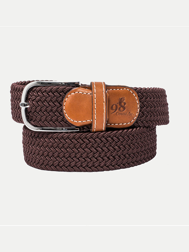 BROWN BRAIDED BELT