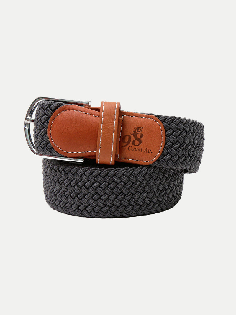 GRAY BRAIDED BELT