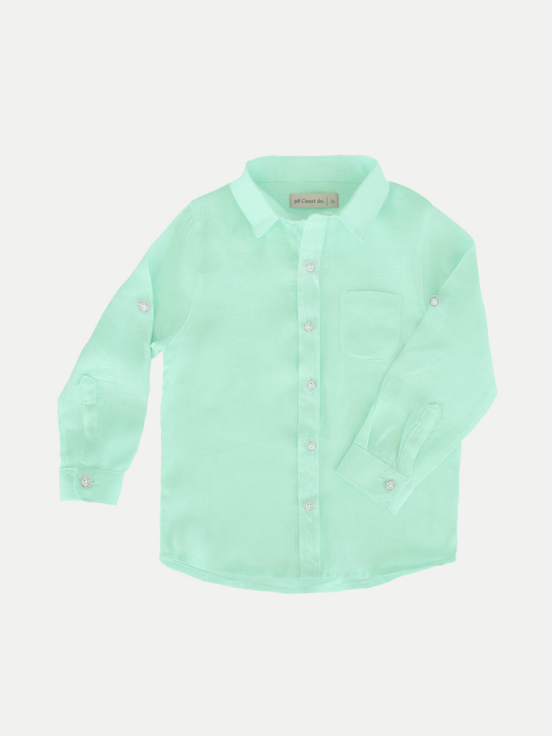 AQUA BOY LINEN SHIRT