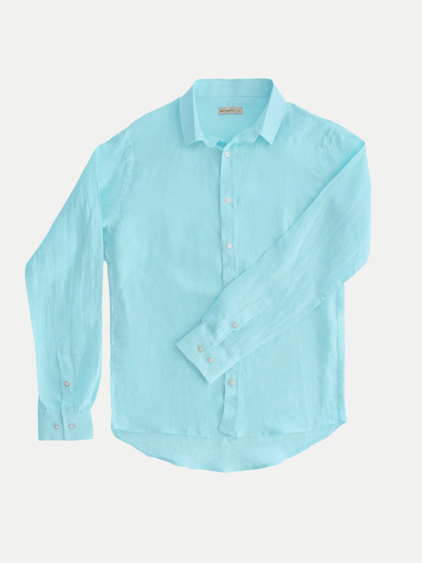 BABY BLUE LINEN SHIRT