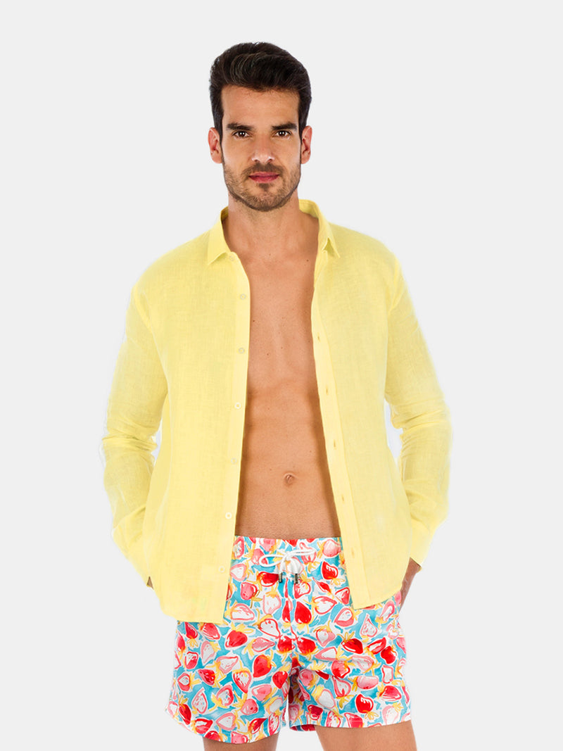 YELLOW LINEN SHIRT