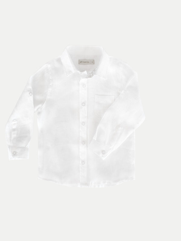 WHITE BOY LINEN SHIRT