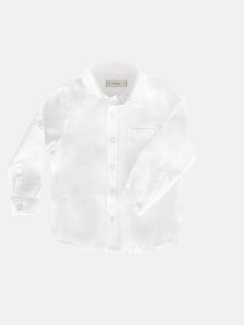 WHITE BOY LINEN SHIRT