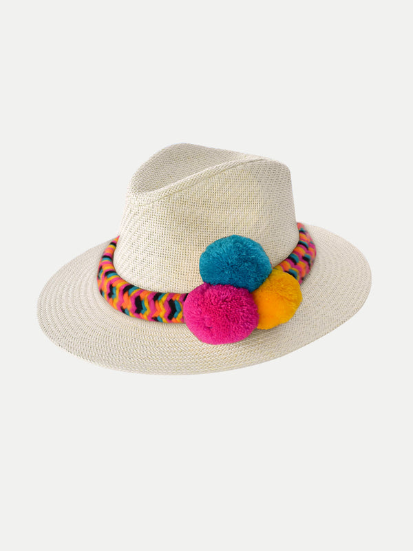 MULTICOLOR POMPON HAT