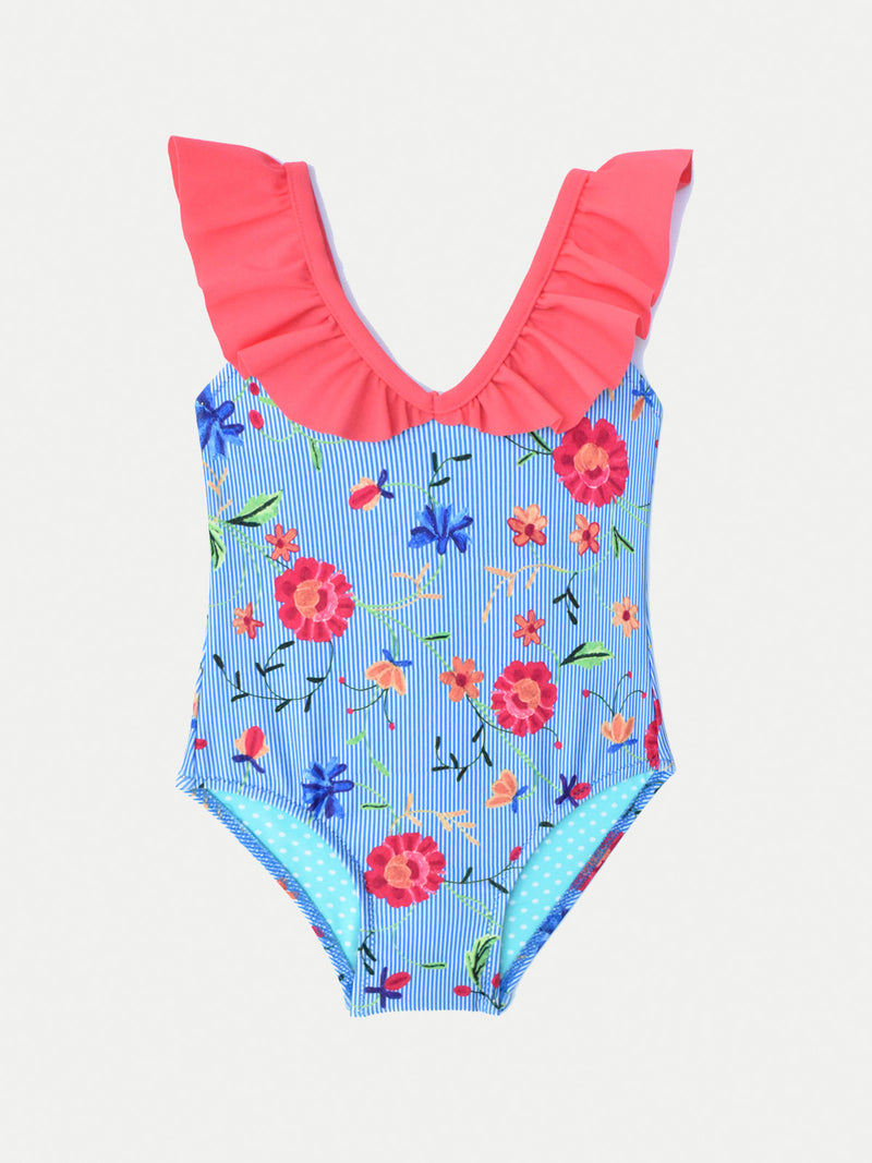 FLORAL STRIPES ONE PIECE