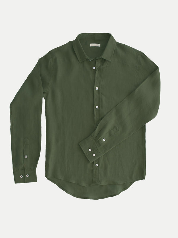 GREEN LINEN SHIRT