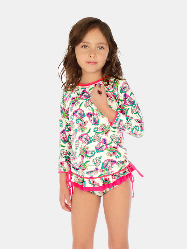 WHITE CABANA RASH GUARD
