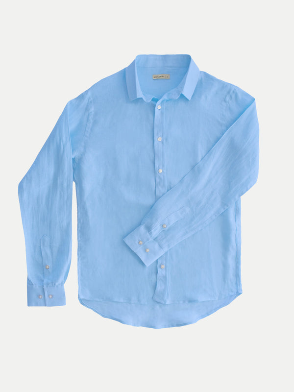 BLUE LINEN SHIRT