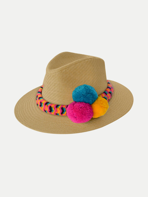 MULTICOLOR POMPON HAT