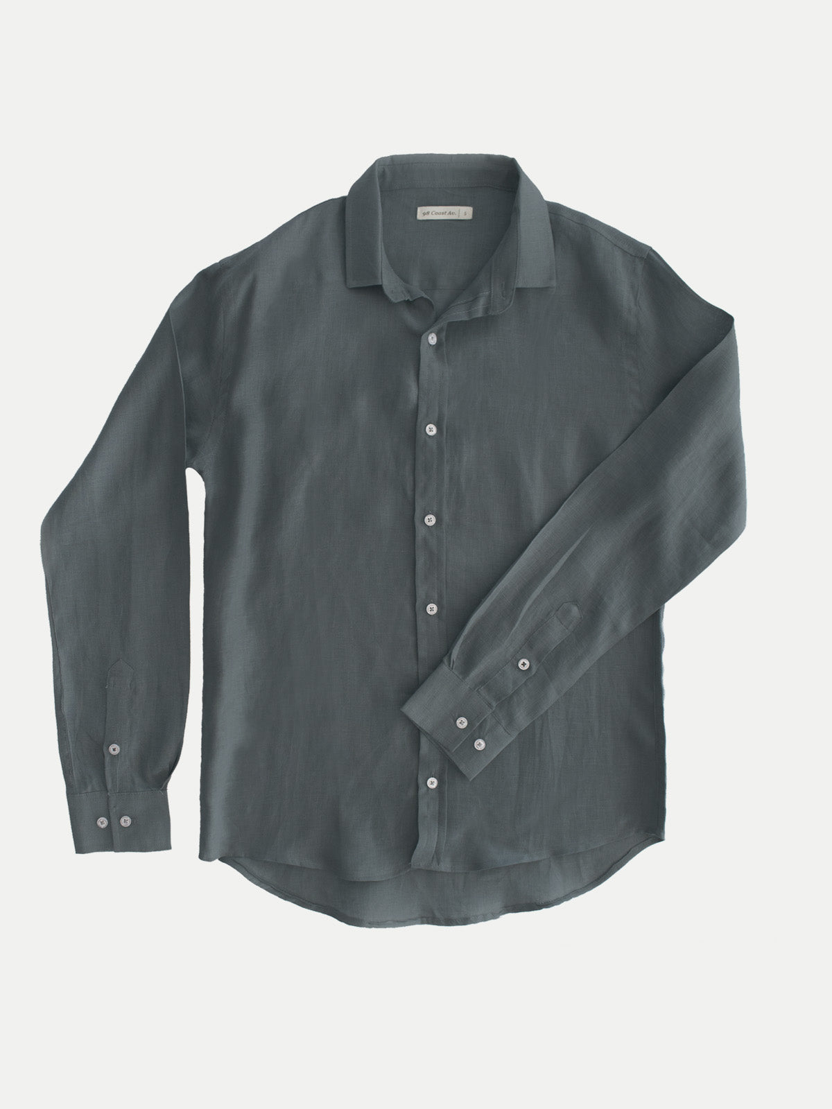 100% Linen Shirt Dark Grey by 98 Coast Av.