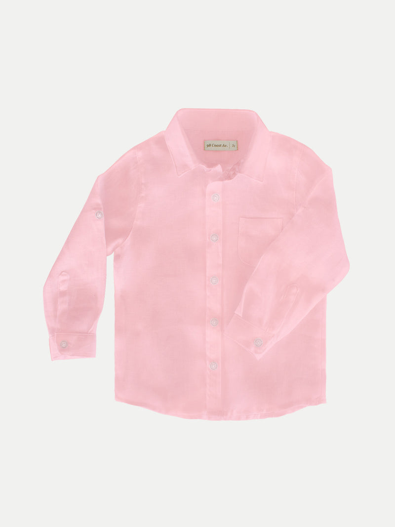 PINK BOY LINEN SHIRT