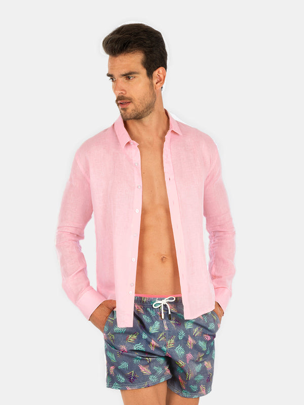 PINK LINEN SHIRT