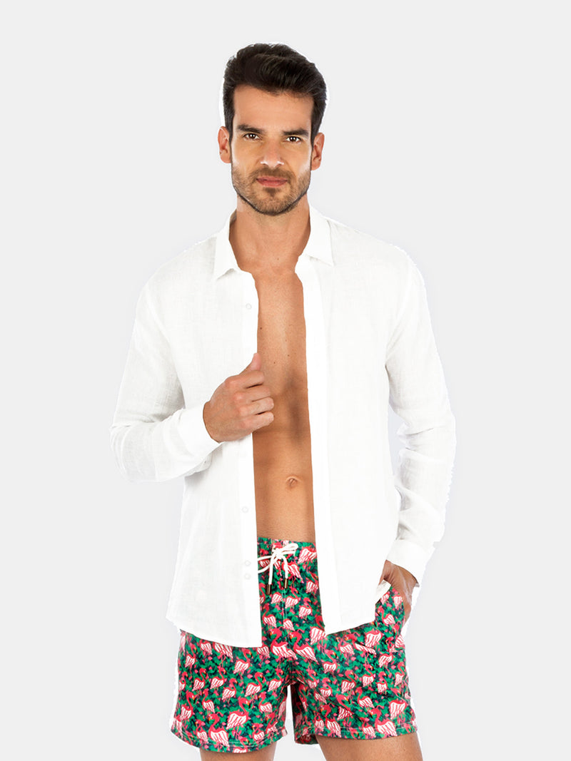 WHITE LINEN SHIRT